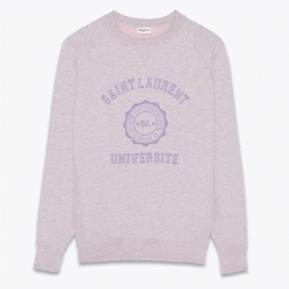 SAINT LAURENT YSL NWT Saint Laurent Universite Oversized Sweatshirt Fleece M - Picture 2 of 12